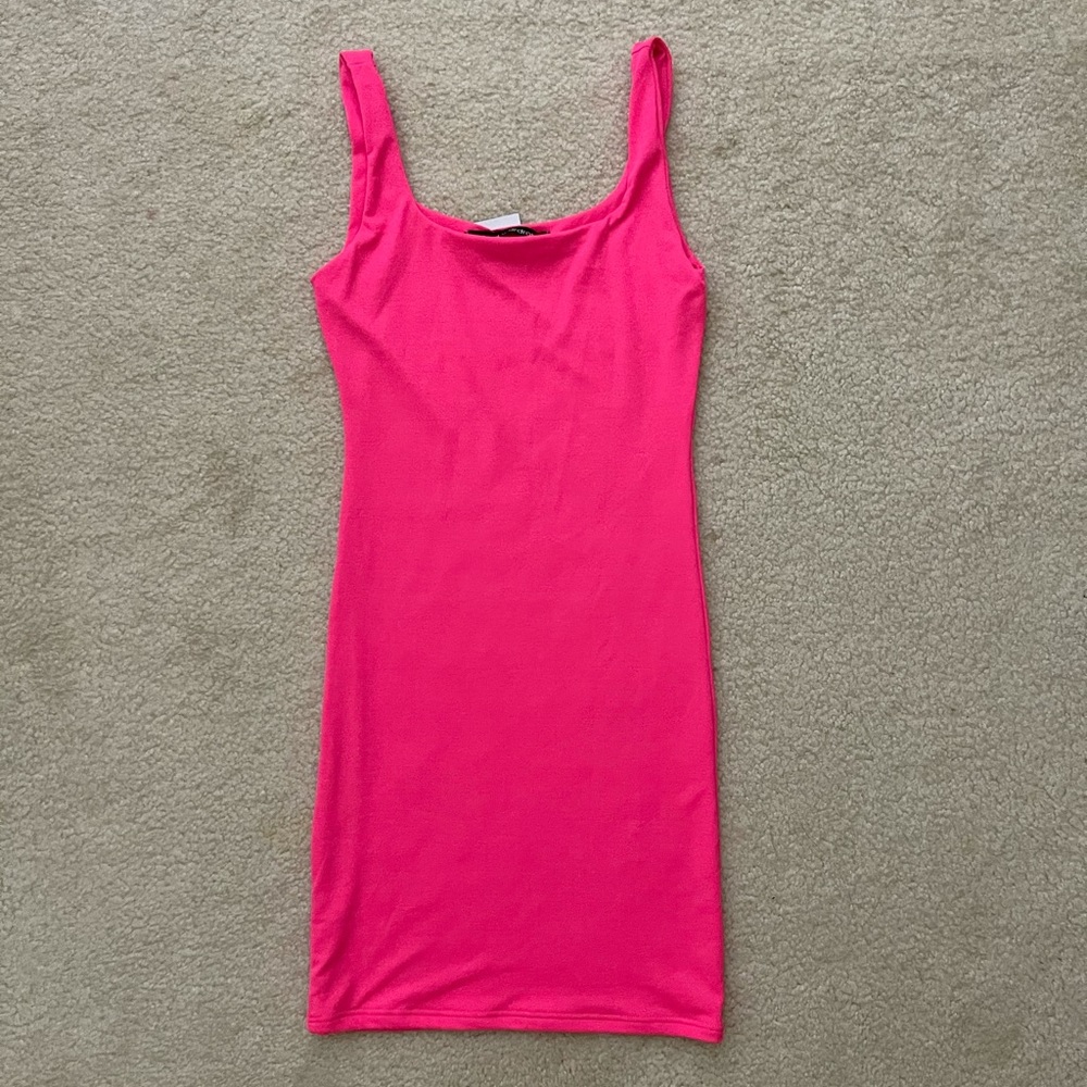 Naked Wardrobe Neon Pink Dress